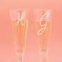 Personalised Initial Pair Of Champagne Flutes, thumbnail 2 of 2