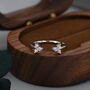 Sterling Silver Three Dot Cz Ring, thumbnail 4 of 11