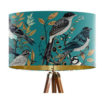 Fancy Flock Turquoise Bird Lampshade, 4 of 6