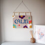 Personalised Name Wall Art Hanging With Daisy Flowers, thumbnail 2 of 6
