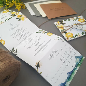 Lemon Wedding Invitations Sample, 4 of 6