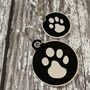 Black And Silver Circular Enamel Dog Tag, thumbnail 4 of 6