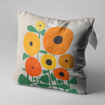 Cushion Covers With Multicolour Abstract Flowers, 5 of 7