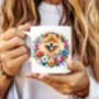 Personalised Chow Chow Floral Summer Dog Wreath Gift Keepsake Mug, thumbnail 1 of 2