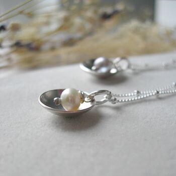 Freshwater Pearl Curve Necklace, 2 of 6