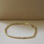 Anchor 3mm Chain Bracelet 18 K Gold Plated Adjustable Gift, thumbnail 2 of 5