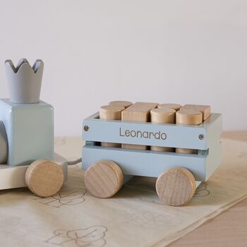 Wooden Toy Pull Train, 4 of 12