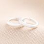 Sterling Silver Slim Huggie Hoop Earrings, thumbnail 1 of 4