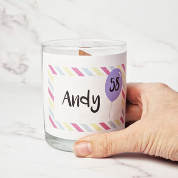 Personalised Birthday Cake Sprinkles Scented Candle, 6 of 11