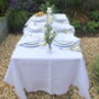 White Fringed Tablecloth, thumbnail 5 of 6