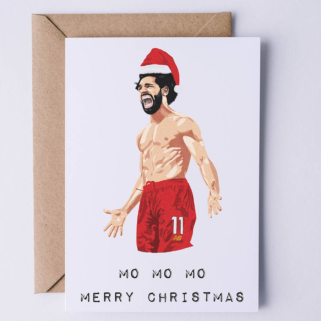 Liverpool Mo Salah Christmas Card Multi Pack By Replay Prints