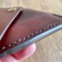 Brown Leather Handmade Card Wallet, thumbnail 5 of 7