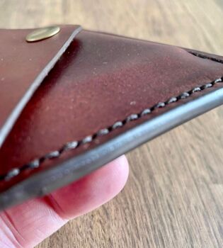 Brown Leather Handmade Card Wallet, 5 of 7