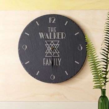 Personalised Family Slate Clock, 3 of 5