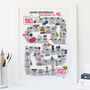 40th Birthday Personalised Print ‘Road To 40’, thumbnail 1 of 11