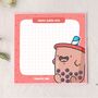 Cute Bubble Tea Sticky Notes, thumbnail 3 of 6