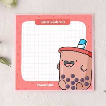 Cute Bubble Tea Sticky Notes, 3 of 6