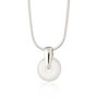 Sterling Silver Clear Spinning Disc Necklace, thumbnail 7 of 10