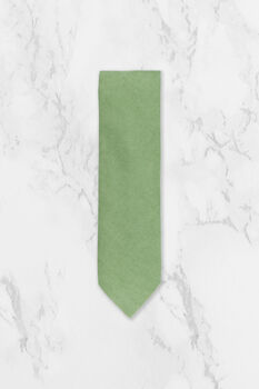 Handmade 100% Cotton Suede Tie In Green, 6 of 8