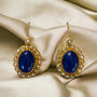 Handmade Lapis Lazuli September Birthstone Earrings, thumbnail 1 of 4