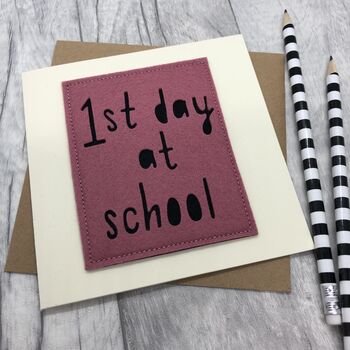 1st Day At School Felt Card, 2 of 2