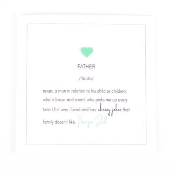 Definition Of Father Father's Day Card, 6 of 6