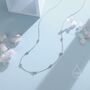 Sterling Silver Hydrangea Flower Motif Cz Necklace, thumbnail 1 of 12