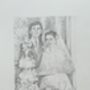 Custom Wedding Portrait Pencil Drawing Or Gift Voucher, thumbnail 10 of 10
