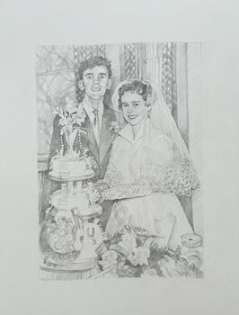 Custom Wedding Portrait Pencil Drawing Or Gift Voucher, 10 of 10