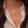 Gold Plated Or Sterling Silver Turquoise Bar Necklace, thumbnail 1 of 7