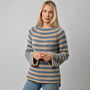 Rosie Striped Jumper Knitting Kit, thumbnail 1 of 7