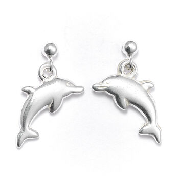 Sterling Silver Dolphin Earrings, 4 of 7