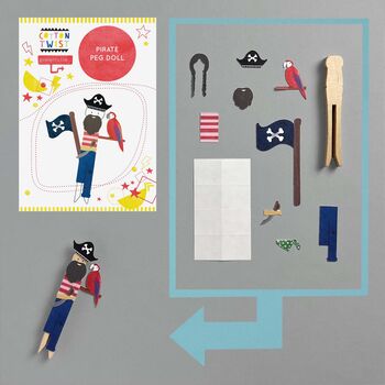 Make Your Own Pirate Peg Doll Kit, 6 of 7