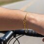 Personalised Cyclists Bracelet In Gold Or Silver, thumbnail 11 of 12