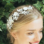 Silver Or Gold Plated Floral Bridal Hair Clip, thumbnail 1 of 10
