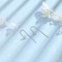 Sterling Silver Hydrangea Flower Cz Threader Earrings, thumbnail 7 of 12