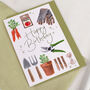Vegetable Patch Gardening Happy Birthday Greeting Card, thumbnail 2 of 3