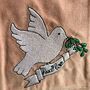 Embroidered Velvet Christmas Dove Banner/Pennant, thumbnail 7 of 7