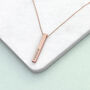 Personalised Rose Gold Plated Bar Necklace, thumbnail 10 of 12