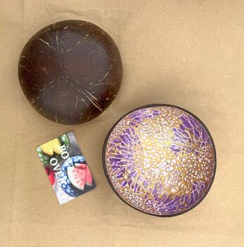 Gold Pattern Coconut Shell Snack / Buddha Bowl, 11 of 12