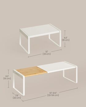 Expandable Spice Rack Cupboard Organiser Shelf, 2 of 6