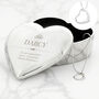 Personalised Elegant Crown Heart Trinket Box And Sterling Silver Necklace, thumbnail 4 of 5
