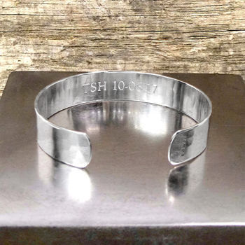 Personalised Sterling Silver Message Cuff Bangle, 5 of 10