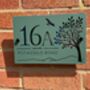Personalised Tree And Bird Acrylic House Number Sign, thumbnail 5 of 9