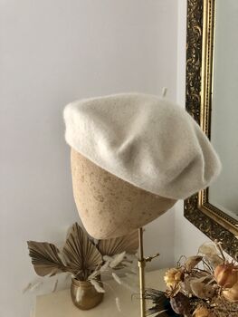 Ivory Beret With Optional Veil And Accessories, 10 of 12