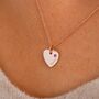 Birthstone Heart Charm Personalised Name Necklace, thumbnail 4 of 12