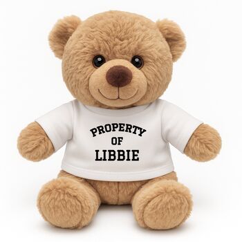 Personalised Kid's Property Of Teddy Bear, 2 of 2