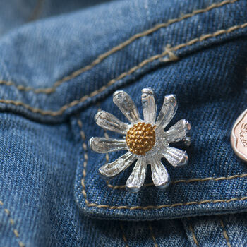 Gold And Silver Daisy Brooch, 6 of 12