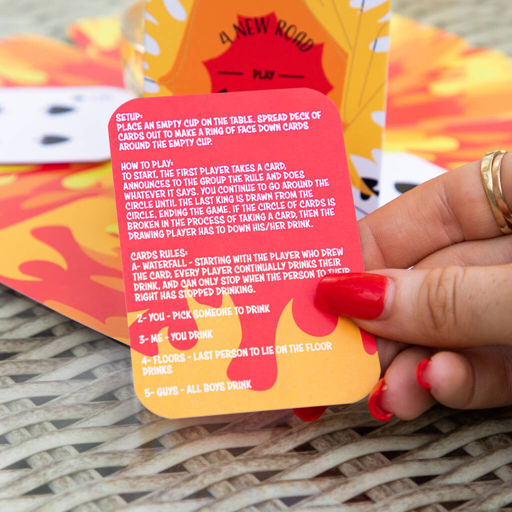 original personalised ring of fire drinking card game