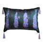 Lilac Delphinium Silk Cushion, thumbnail 1 of 3